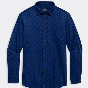 Vineyard Vines Corduroy Shirt XXL Cocktail Print Blue NWT